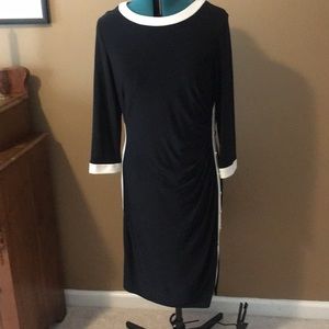 Lauren Dress! Black with white & gold accents